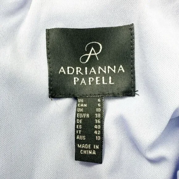 Adrianna Papell Womens Maxi Dress 6 Floral Chiffon Formal Gown Wedding Guest - Picture 6 of 11